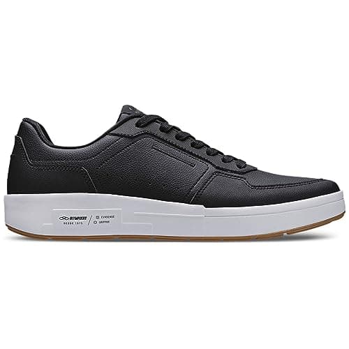 Tênis Casual Masculino Olympikus Versa Preto com Sola Branca e Marrom
