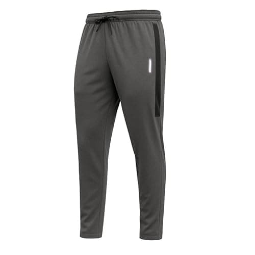 Genérico Calça Masculina Dry Fit Slim Esportiva Fitness Academia Com Bolso Lateral Tecido Reforçado (BR, Alfa, G, Regular, Regular, Cinza)
