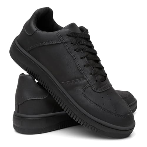 Tênis Masculino Casual Urbano Solado Macio Clássico Preto