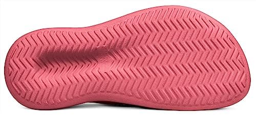 Sola rosa escura do chinelo Boaonda Mobi, com padrão de chevron, tamanho 39.