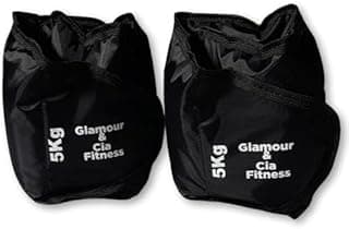 Par Caneleira Tornozeleira De Peso 5kg Para Treino Fitness De Academia Musculação Agachamento
