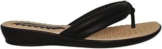 Chinelo de dedo feminino preto e bege Piccadilly Confort 500324