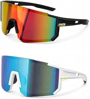 KIT 2 Óculos Ciclismo Esportivo UV400 MTB Speed Bike Corrida Lente Espelhada Proteção Solar Unissex