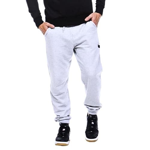 Calça Moletom Masculina Confortável Com Bolsos Cinza Claro Mescla M