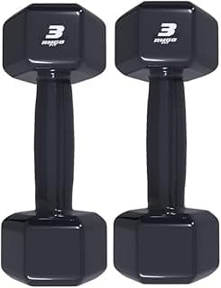 Rmg8 Fit - PAR HALTER 3KG EMBORRACHADO SEXTAVADO PRETO