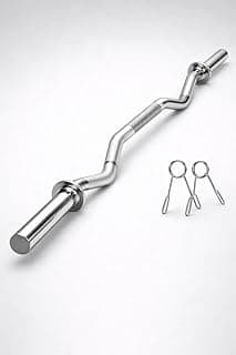 Barra W Maciça 1,20 Cromada 28mm Presilhas Treino Musculação