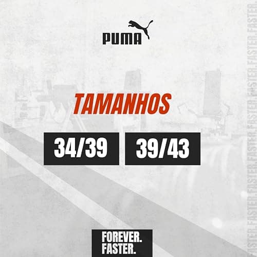 PUMA Kit 6 Pares Meia Cano Médio Esportiva Algodão Sola Atoalhada Costura Fina Masculina Feminina Unissex Adulto, 6 Preto, 39-43