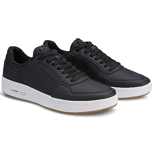 Tênis Casual Masculino Olympikus Versa Preto com Sola Branca e Marrom