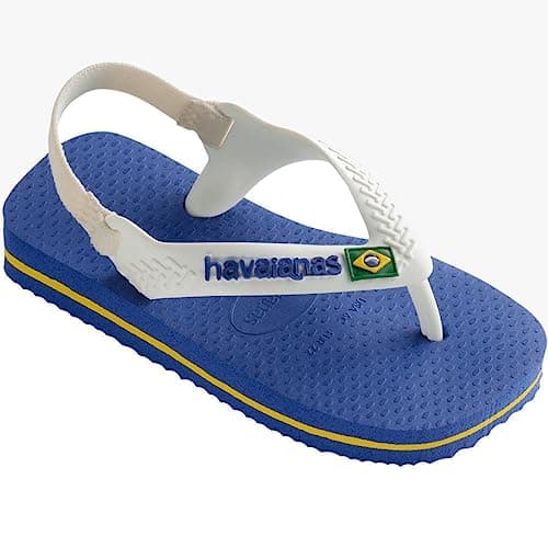 Sandálias New Baby Brasil Logo, Havaianas, Azul Naval, 178