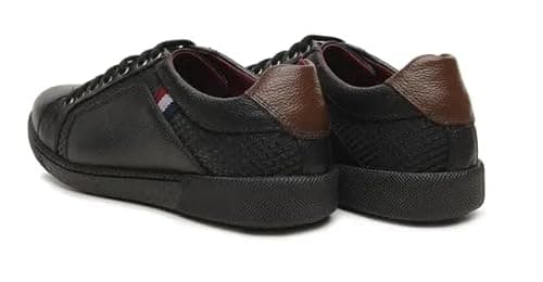 Tênis Sapatênis Em Couro Legítimo Casual Masculino Confortável Elástico (PRETO, BR, Adulto, Numérico, 40)