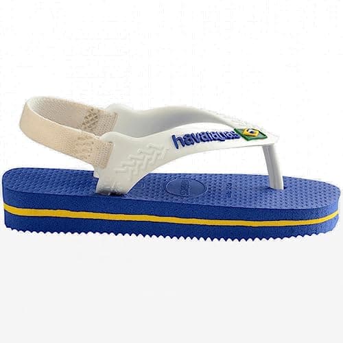 Sandálias New Baby Brasil Logo, Havaianas, Azul Naval, 178