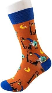Meias divertidas e loucas de Natal para homens e mulheres, meias estampadas coloridas para festivais de Natal, presentes para feliz Natal