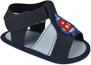 Genérico Sandália Bebê Mania Menino Foguete Verão Estiloso Azul Marinho: Conforto, Estilo e Diversão para os Primeiros Passos, Design Inovador com Detalhes de Foguete, Perfeita para os Dias Quentes e Ativos