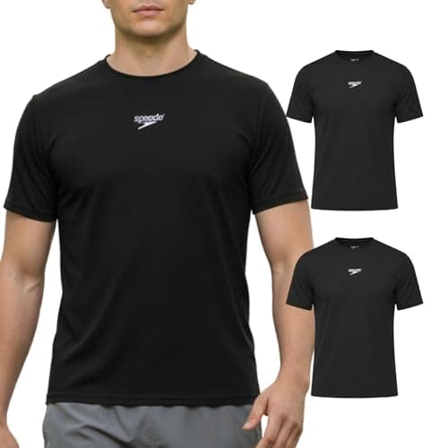 SPEEDO Kit 2 Camisetas Dry Fit Academia Esportiva Masculina, 2 Preto, GG2