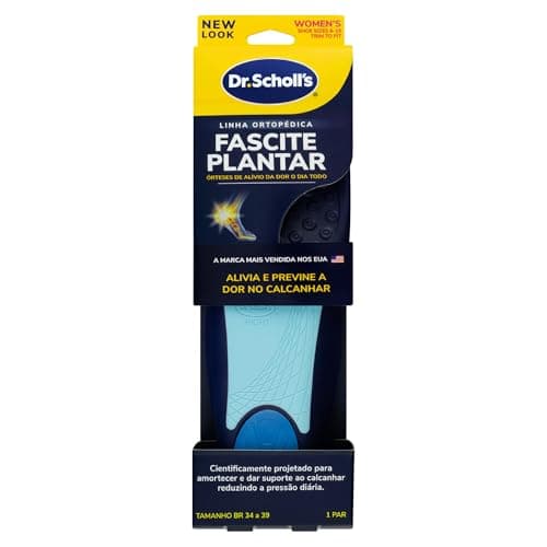 Dr. Scholl's Palmilha para Fascite Plantar - Calçados 34 ao 39 - Suporte Estruturado e Absorção de Impacto - Conforto e Bem-Estar dos Pés