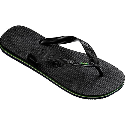 Par de Chinelos Havaianas Brasil Preto 41/42 com Bandeira do Brasil