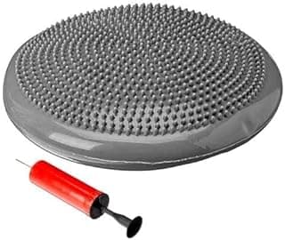 Disco de Equilibrio Inflavel 34cm com Bomba Pilates Yoga Funcional Prancha Plataforma