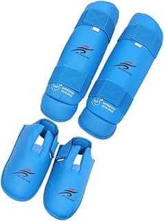 Caneleiras de Kickboxing, Proteção para O Peito Do Pé, Profissional, Confortável, para Luta, Muay Thai, Azul