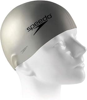 Touca de Natação, Speedo, Flat Cap, Silicone Resistente com Encaixe Confortável,Tamanho Único