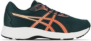 Tênis Asics Raiden 4 preto e branco com detalhes em laranja