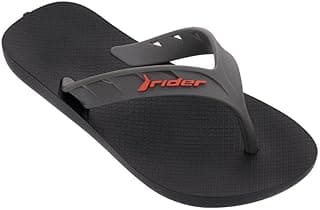 Chinelo infantil Rider STREET INF preto com logo vermelho