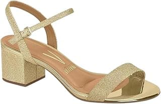Sandália Feminina Salto Bloco Pelica Camel Vizzano 6291.900