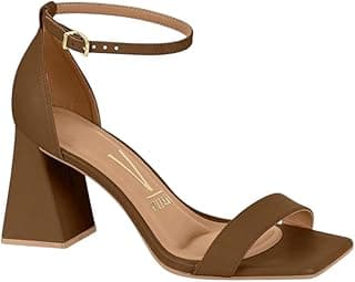 Sandália Feminina Salto Flare Pelica Nude Vizzano 6464.102