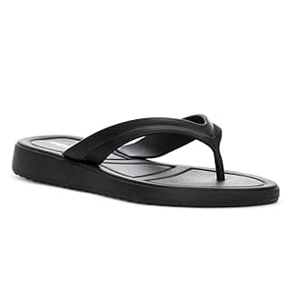 Chinelo feminino de dedo preto com design minimalista