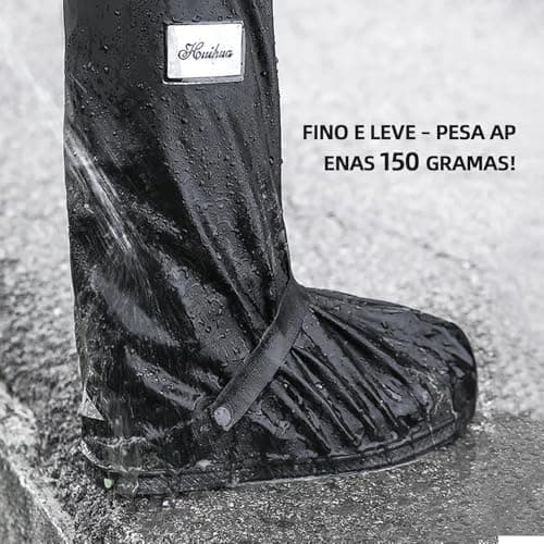 Botas de Chuva Bota Polaina Para Chuva Capa Chuva para Sapato Bota de Chuva Motoqueiro Adulto Unissex Impermeável Para Motociclista(XL)