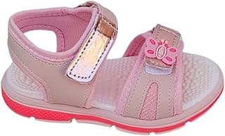Shoes Kids Sandália Papete Infantil Feminina Menina Anatômica Escolar Rosa Tiras Auto Colantes Pink Borboleta Presente Natal Macia Confortável - Linha Premium