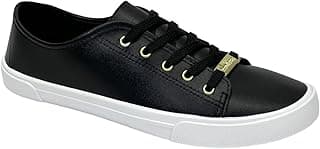 Tênis Moleca Casual Básico 5296.510 Preto com Sola Branca