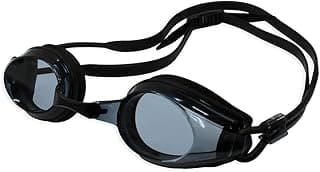 Óculos de Natação Marlin PRO Muvin – Antiembaçante – Proteção UV – Lentes Espelhadas – Tiras Duplas Ajustáveis – Acompanha Três Tamanhos de Narizeiras e Par de Protetores de Ouvido – Treino Competição