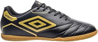 Chuteira Umbro Futsal Manchester Preto e Dourado - Masculino - 37 - Preto