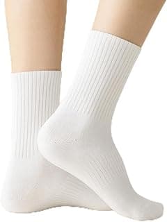 MODA ESTILO CASUAL Kit 3 Pares de Meia Branca Feminina Cano Longo Premium Confortáveis