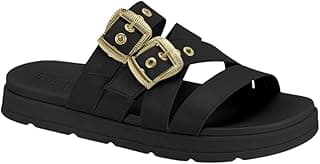 VIZZANO Sandália Papete Feminina Moleca - Fivela Ajustável Duplo Conforto