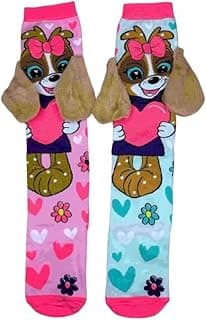 Genérico Meia Divertida 3D Infantil – Conforto, Estilo e Muita Diversão nos Pezinhos Cachorro coração