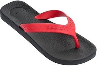 Chinelo Ipanema anatômico preto e vermelho