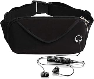 Pochete Corrida Celular Exercicios Academia Impermeavel Slim Pochete de Cintura Esportiva Slim Para Corrida (Preto)