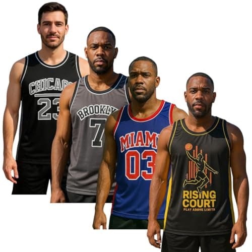 Kit 4 Camiseta Regata Esportivas de Basquete Sortidas (BR, Alfa, G, Regular, SORTIDAS)