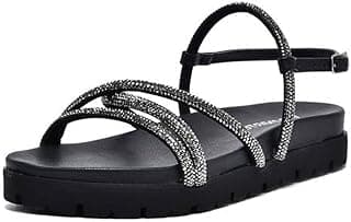 Sandália Papete Feminina Casual Dia a Dia com Strass Via Marte 23-17203