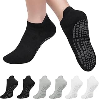 Genérico Kit 3 Par Meia Masculina Soquete Antiderrapante Premium Confortável Leve Verão Yoga Pilates Hidroginástica