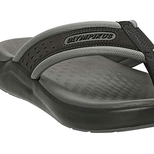 Chinelo Olympikus 921 Flip Flop unissex preto cinza com logo