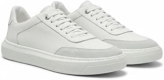 Tênis branco de couro premium Polo London Club, cano baixo, branco