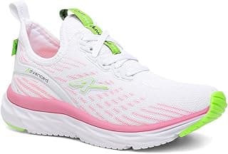 Tênis feminino branco e rosa para caminhada e corrida