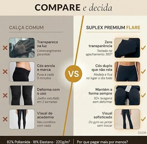 1 Calça Flare Legging Suplex Feminina Esportiva Casual Dia a Dia Zero Transparência Cintura Alta Levanta Bumbum Leg Bailarina Elasticidade 4 Vias Cós Duplo (BR, Alfa, M, Regular, Regular, Preto)