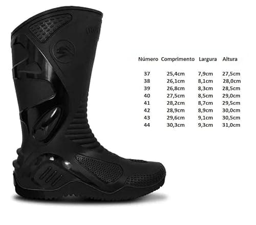 Bota de Chuva Bracol Motosafe Preto