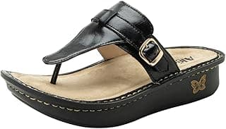 Alegria PG Lite Alegria Kennedi – Sandália de couro ajustável – Conforto atemporal, suporte de arco e sapato feminino elegante para elegância diária e antiderrapante – Profissionais de enfermagem e saúde, Safira