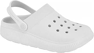 Chinelo feminino branco com design de crochê e tira ajustável.