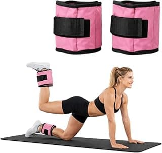 Par Caneleira de Peso Profissional para Tornozelo, Rosa, Par de Tornozeleiras Ajustáveis para Musculação, Academia, Perna, Treino em Casa, Fitness, CrossFit, Funcional, 500g, 1kg, 2kg, 3kg,4kg, 5kg