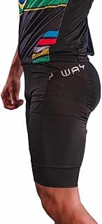 Genérico Bermuda Short Ciclismo Masculina Forro Espuma Densidade 70 Compressão Bolsos Laterais Proteção UV MTB Speed Cicloturismo Bike